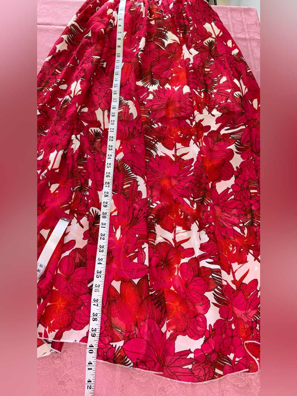 Forever 21 Women’s Red Floral Maxi Dress - Sleeveless V-Neck - Picture 6 of 8